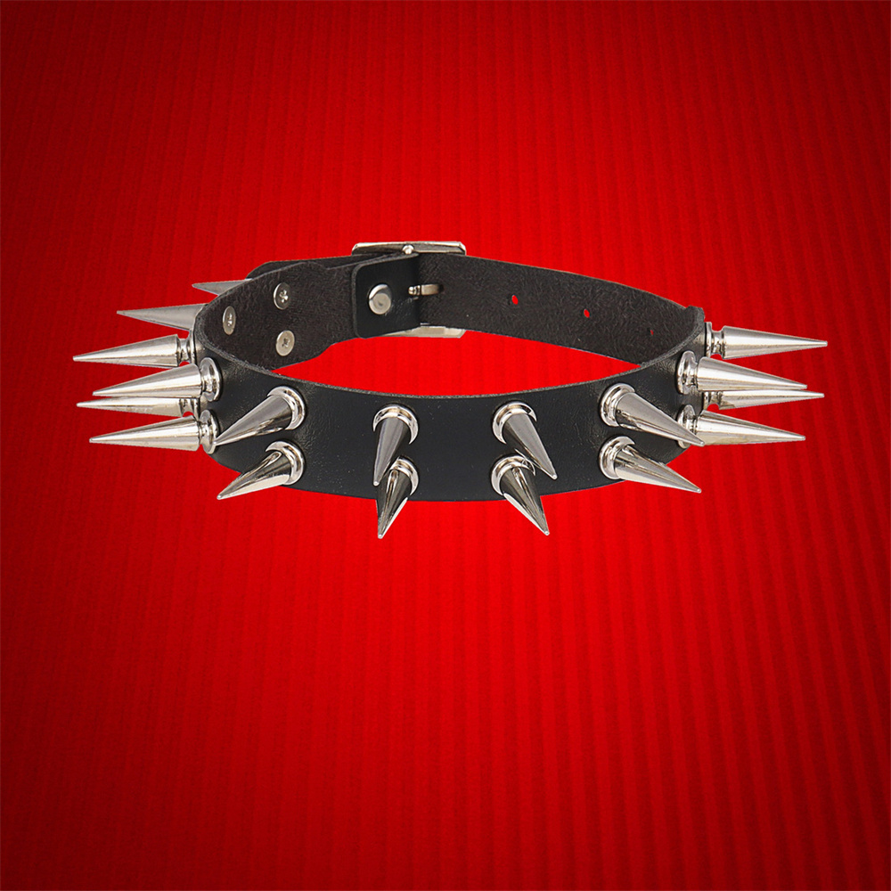 Uzun Çivili Gerdanlık Kadın Er - Goth Punk Spike Choker incelemesi ve fiyatı