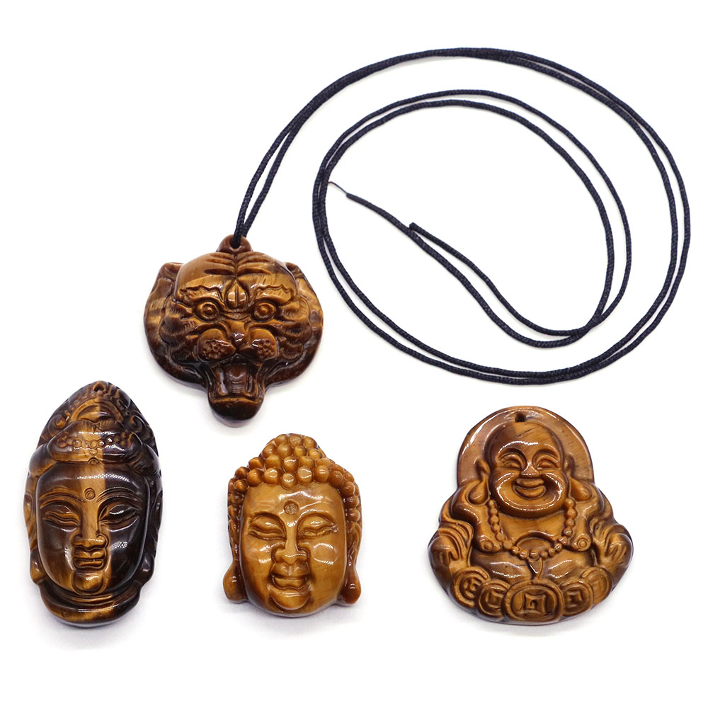 Doğal Taşlar Kaplan Gözü Reiki - Crystal Pendant Necklace Natural Stone incelemesi ve fiyatı