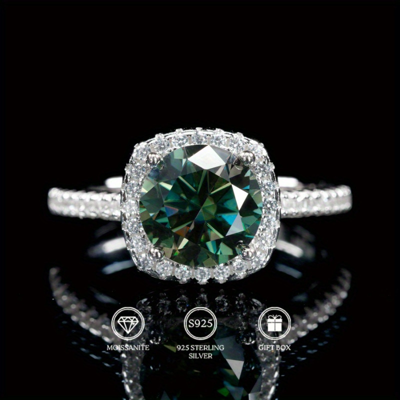1 adet 1/2/3 karat yuvarlak ke - Moissanite Engagement Ring 1 Carat incelemesi ve fiyatı