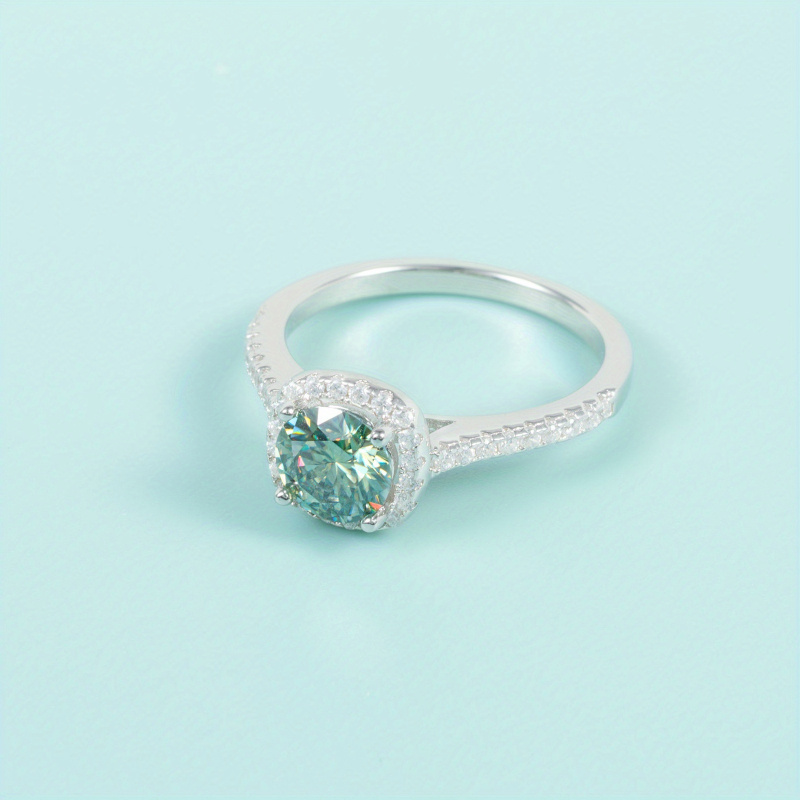 1 adet 1/2/3 karat yuvarlak ke - Moissanite Engagement Ring 1 Carat incelemesi ve fiyatı
