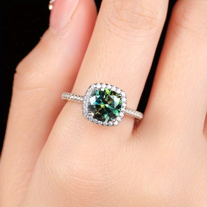 1 adet 1/2/3 karat yuvarlak ke - Moissanite Engagement Ring 1 Carat incelemesi ve fiyatı