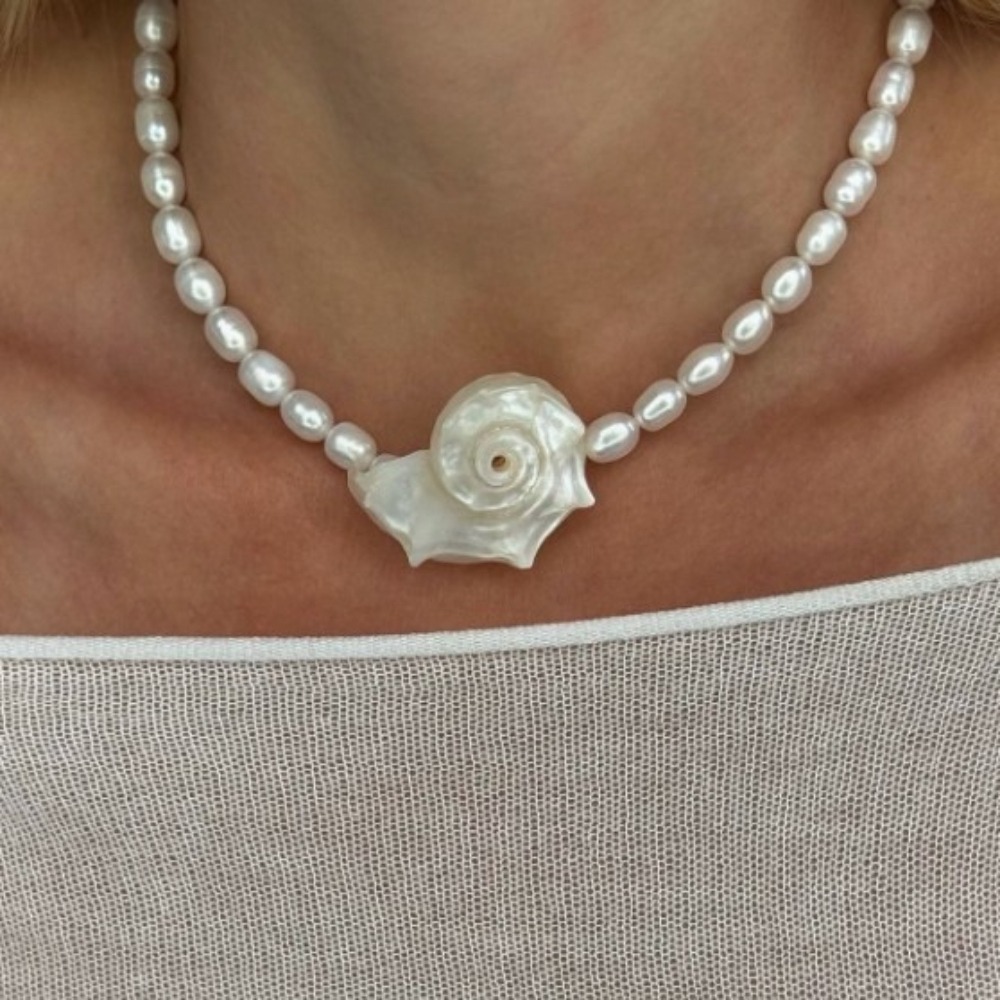 Vintage Bohemian Doğal kabuklu - Pearl Choker Necklace Vintage incelemesi ve fiyatı