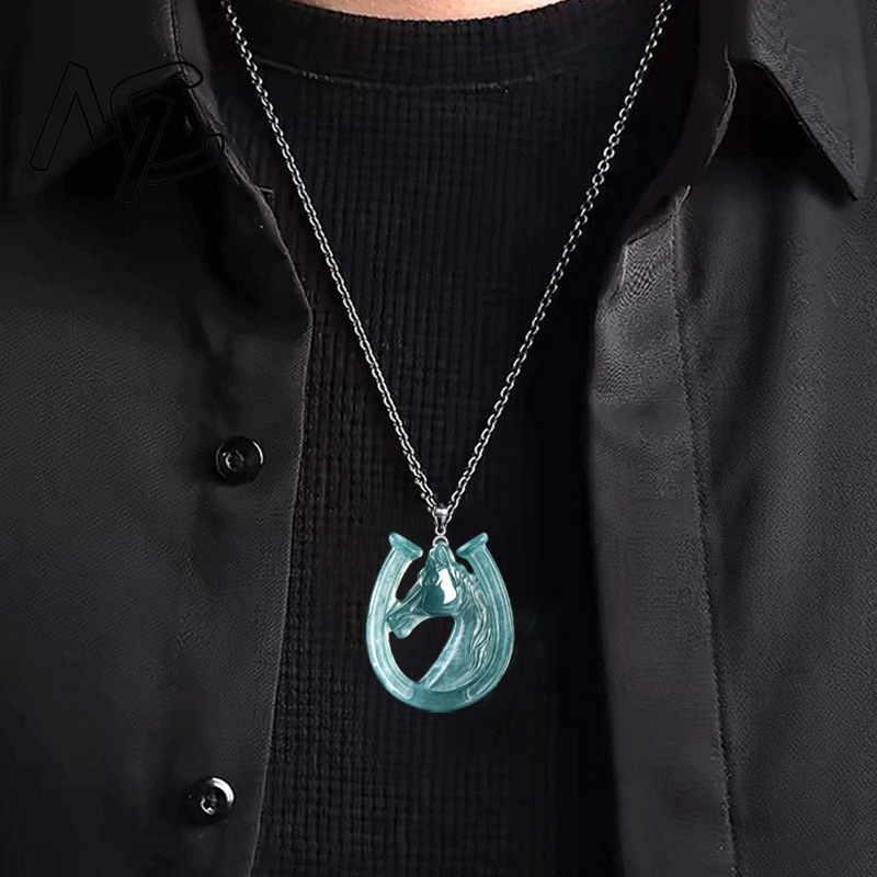 S925 Gümüş Doğal Mavi Su Yeşim - Necklaces incelemesi ve fiyatı