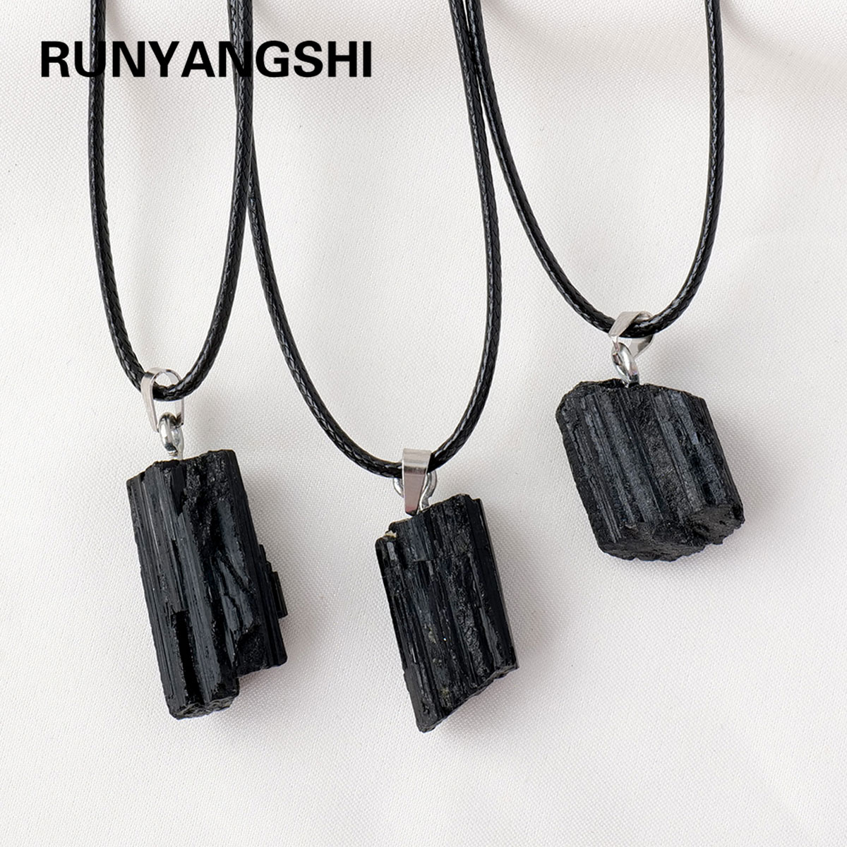 1 adet doğal kristal siyah tur - Crystal Pendant Necklace Natural Stone incelemesi ve fiyatı