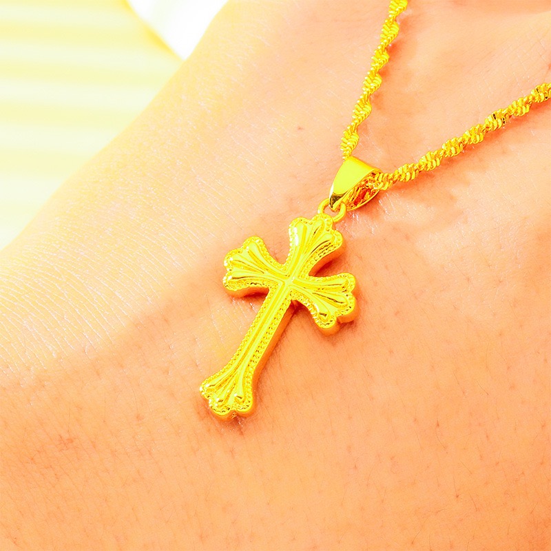 9999 24 Ayar Gerçek Altın Klas - Cross Pendant Necklace Gold incelemesi ve fiyatı