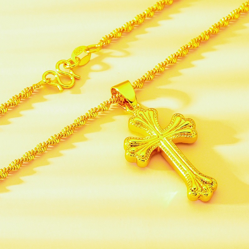 9999 24 Ayar Gerçek Altın Klas - Cross Pendant Necklace Gold incelemesi ve fiyatı