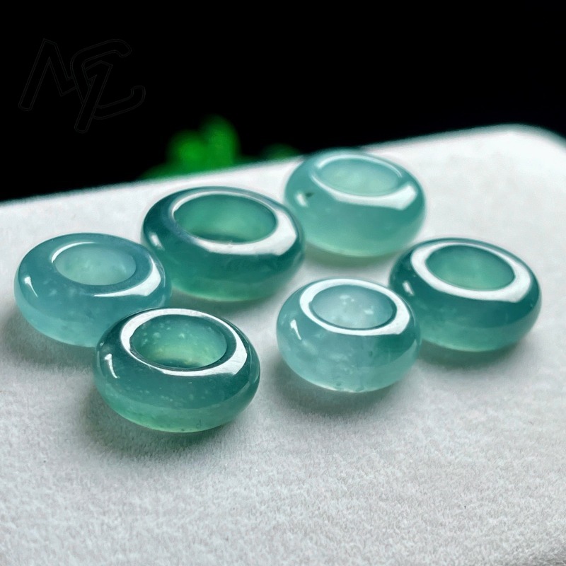 Doğal Zümrüt Mavi Su Şanslı Bo - Rings incelemesi ve fiyatı
