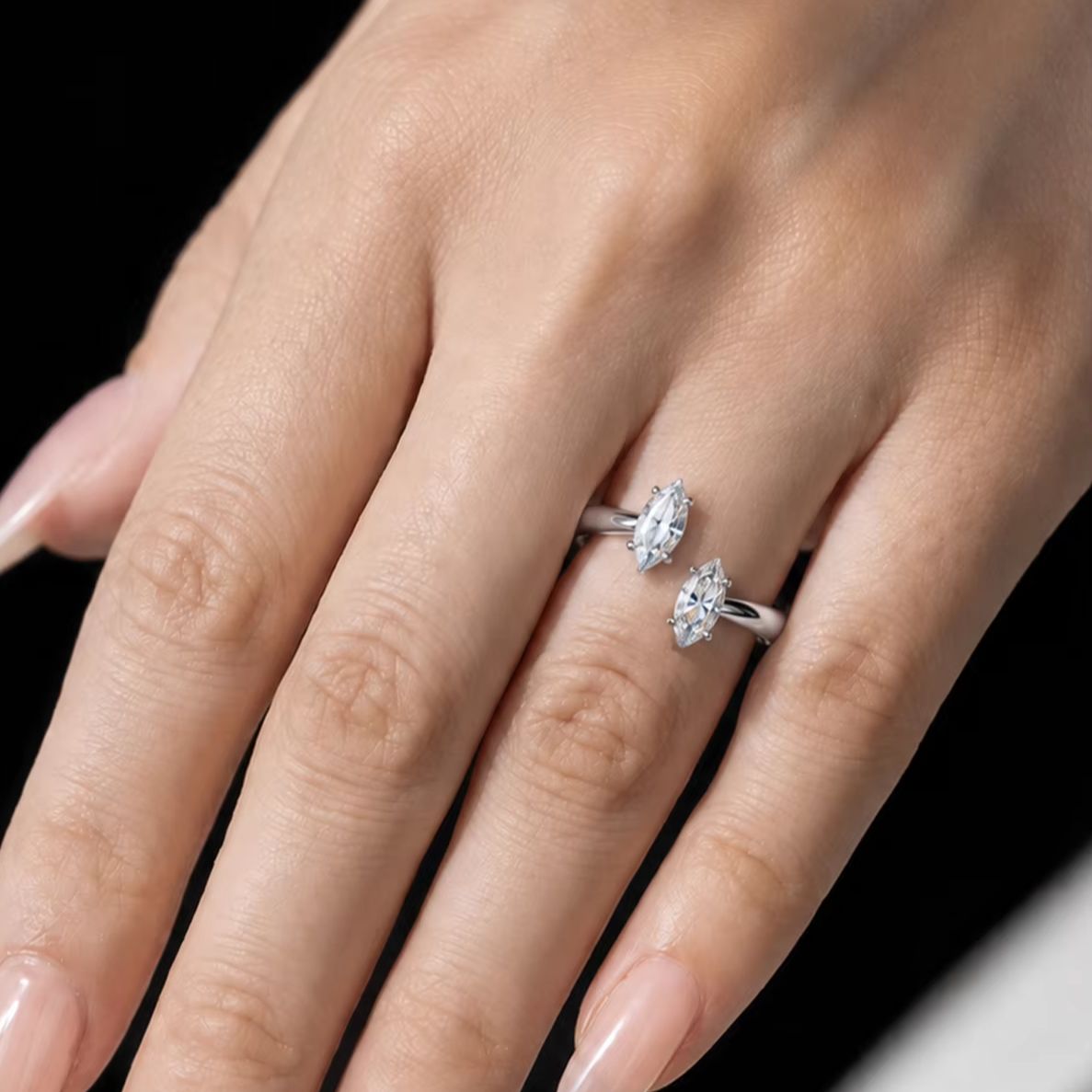 Ayarlanabilir Açıklığa Sahip 1 - Moissanite Engagement Ring 1 Carat incelemesi ve fiyatı
