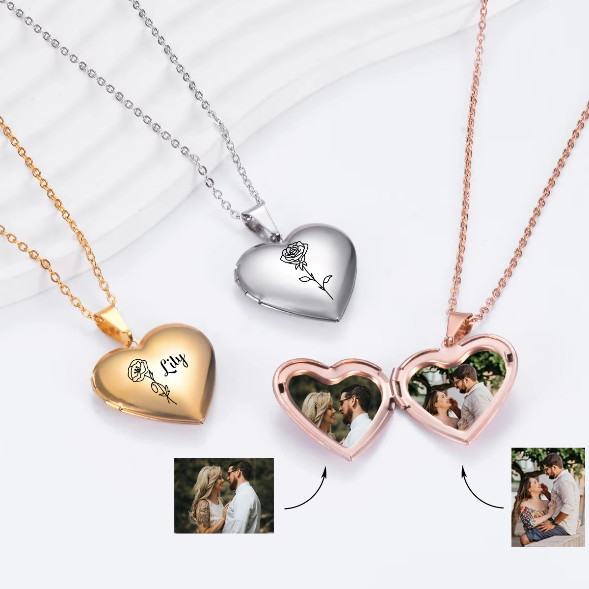 Özel Kişiselleştirilmiş Kalp D - Heart Locket Necklace Photo incelemesi ve fiyatı