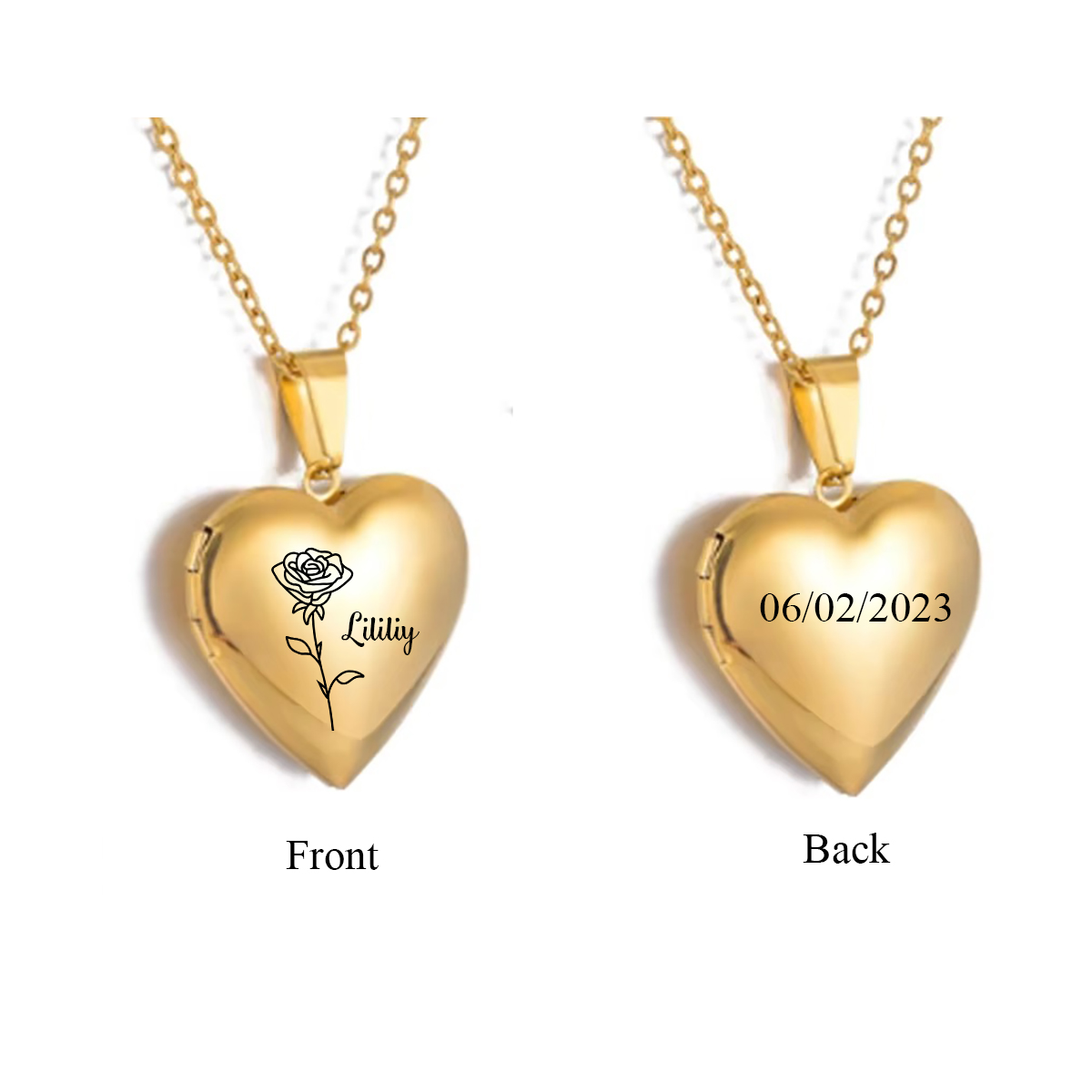 Özel Kişiselleştirilmiş Kalp D - Heart Locket Necklace Photo incelemesi ve fiyatı