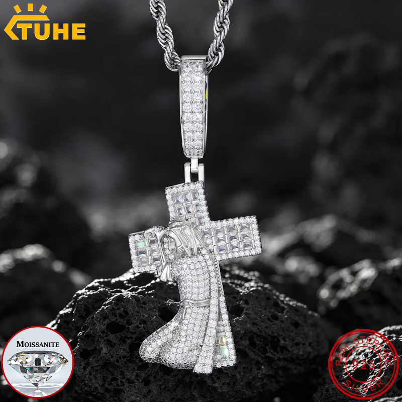 TUHE Yeni İsa Haçı 925 Gümüş K - 925 Sterling Silver Chain Necklace Men incelemesi ve fiyatı
