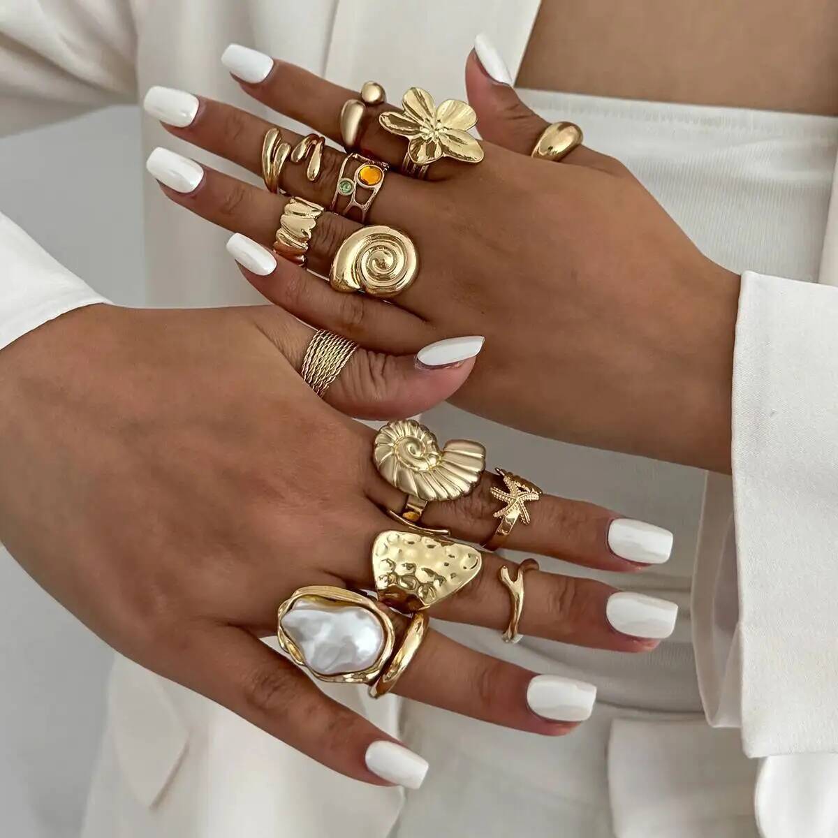 IngeSight.Z 14 Adet/takım Hip  - Vintage Punk Knuckle Rings Set incelemesi ve fiyatı