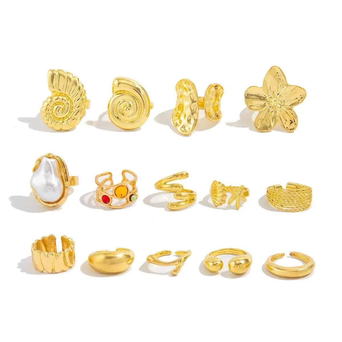 IngeSight.Z 14 Adet/takım Hip  - Vintage Punk Knuckle Rings Set incelemesi ve fiyatı