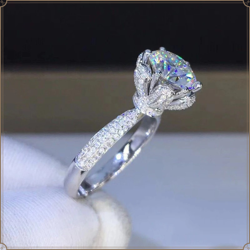 Morganit Yüzük VVS1 Sınıfı Lab - Moissanite Engagement Ring 1 Carat incelemesi ve fiyatı