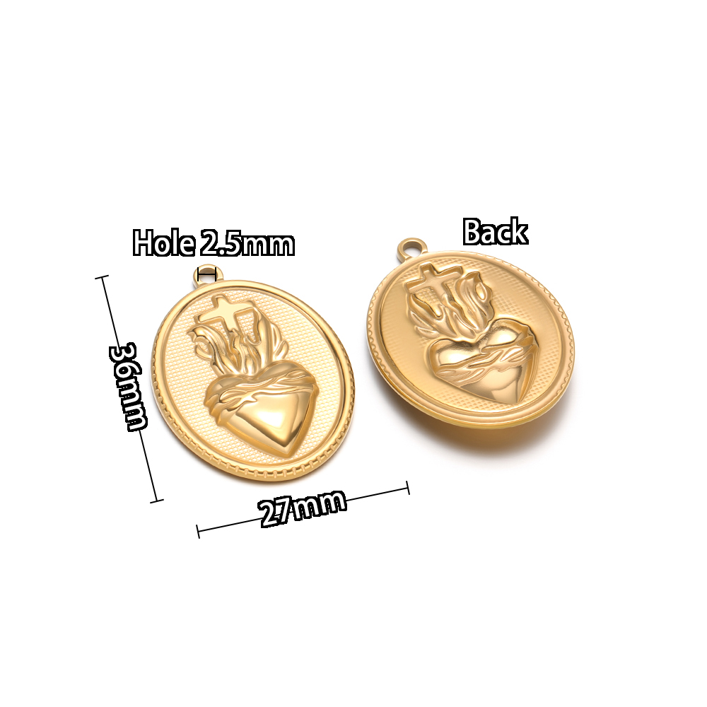 5 adet Paslanmaz Çelik Altın O - Cross Pendant Necklace Gold incelemesi ve fiyatı