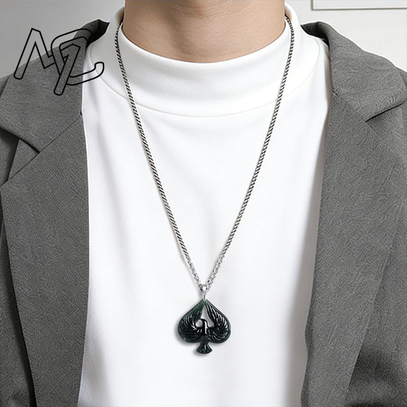 S925 Gümüş Doğal Yeşim Siyah T - Necklaces incelemesi ve fiyatı