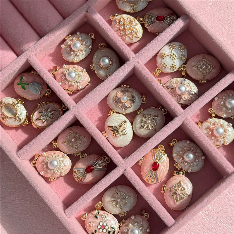 HangZhi Emaye Romantik Pembe B - Heart Locket Necklace Photo incelemesi ve fiyatı