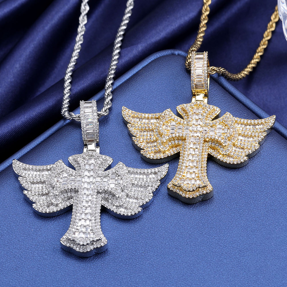 Hip Hop Tam Elmas 18 k altın k - Cross Pendant Necklace Gold incelemesi ve fiyatı