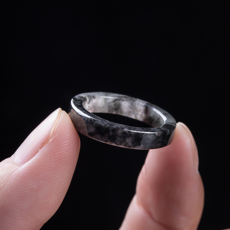Doğal A sınıfı Burma siyah yeş - Rings incelemesi ve fiyatı