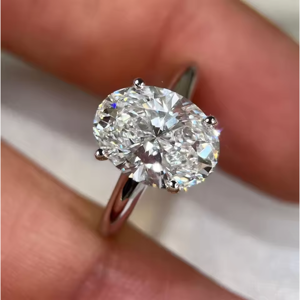 1/2/3 Karat Oval Kesim Mozanit - Moissanite Engagement Ring 1 Carat incelemesi ve fiyatı