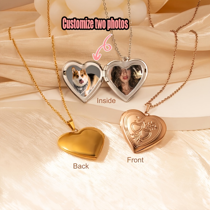 Kişiye Özel 1/2 Fotoğraf Kolye - Heart Locket Necklace Photo incelemesi ve fiyatı