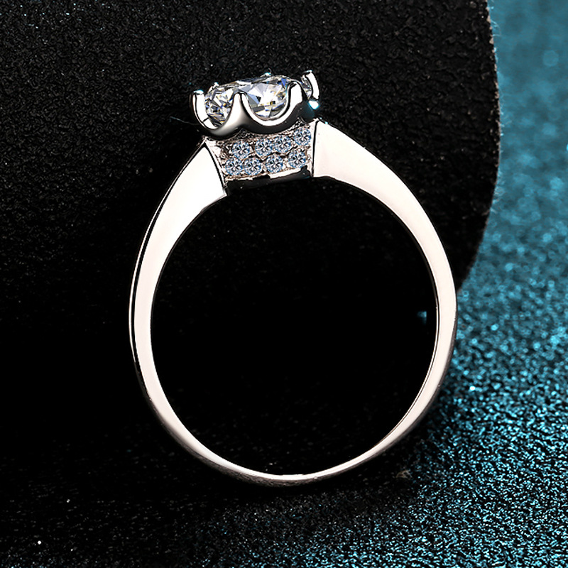 Zarif Platin PT950 Parlak 1 Ka - Moissanite Engagement Ring 1 Carat incelemesi ve fiyatı